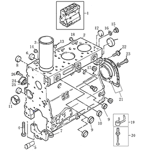 LOVOL 1003G 1003TG CYLINDER BLOCK