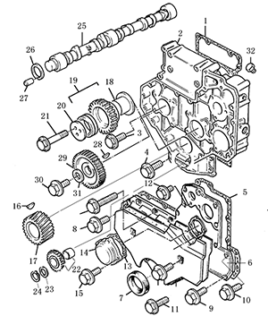 LOVOL ENGINE 1003G 1003TG TIMING GEAR & CAMSHAFT PARTS