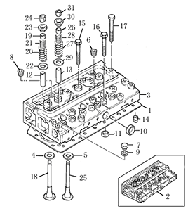 LOVOL CYLINDER HEAD FOR 1003G 1003TG